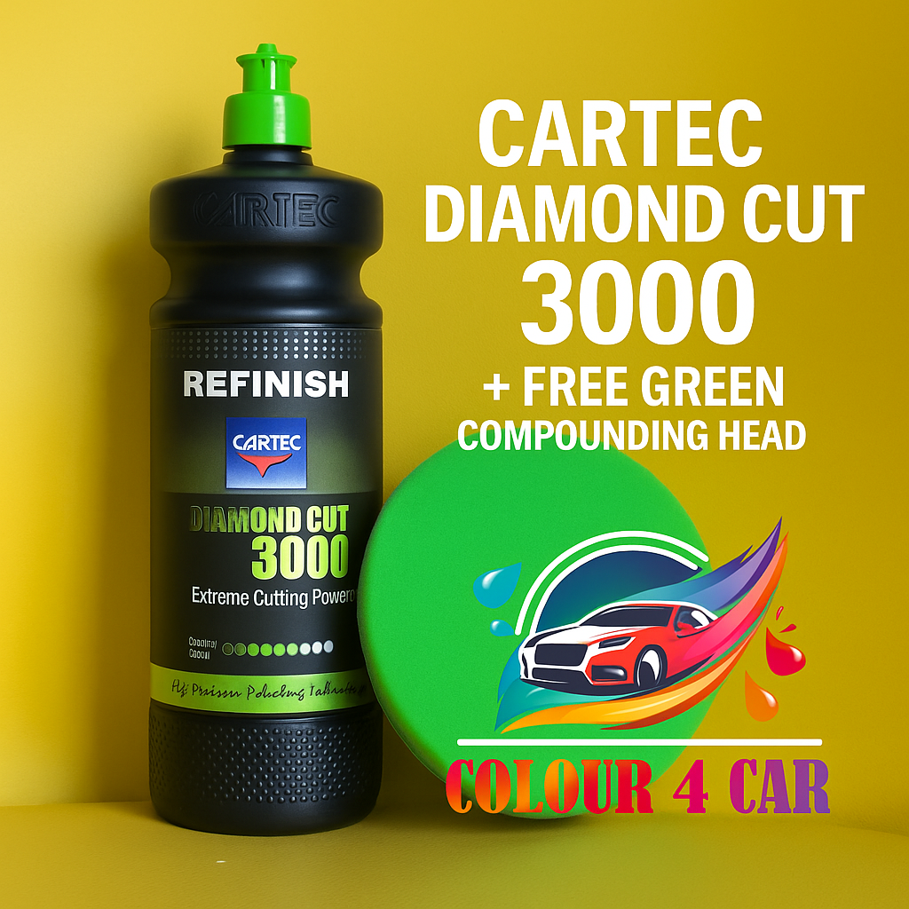 CARTEC DIAMOND CUT 3000 1KG COMPOUND + FREE GREEN COMPOUNDING HEAD