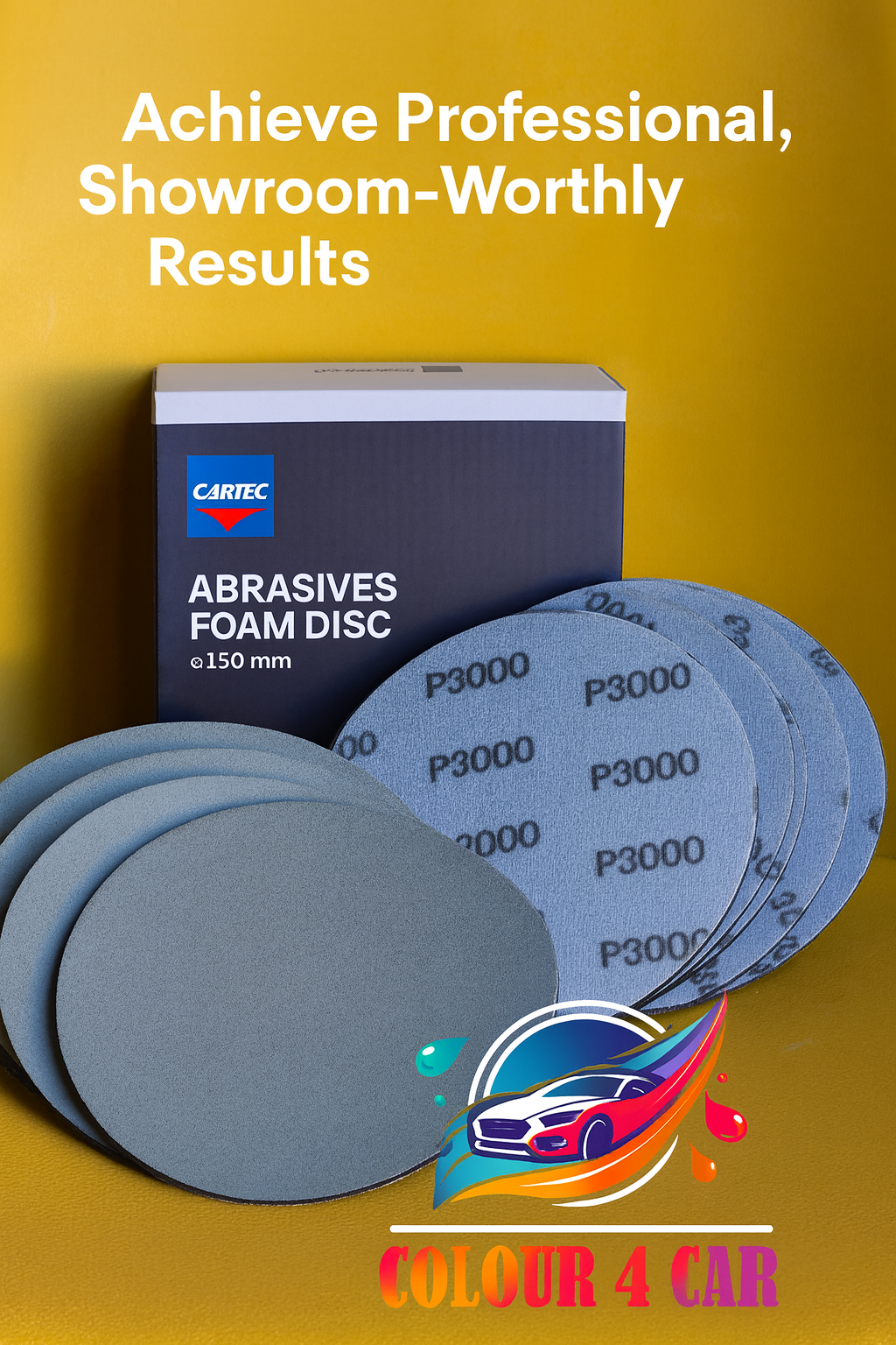 CARTEC ABRASIVE FOAM DISC P3000 150mm (box of 15)