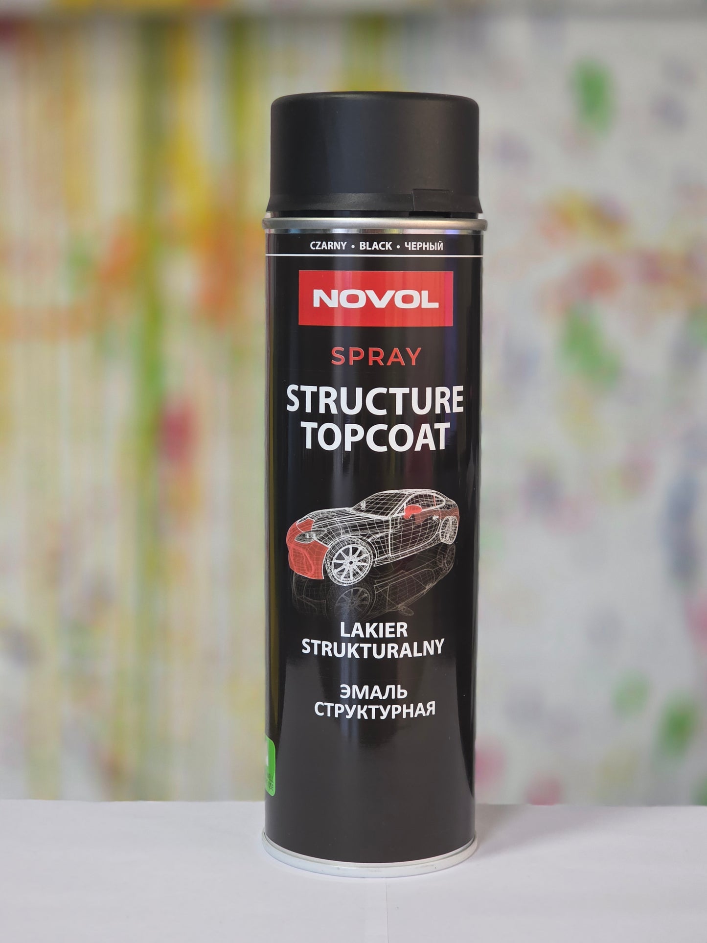 NOVOL spray STRUCTURE TOPCOAT black 500ML