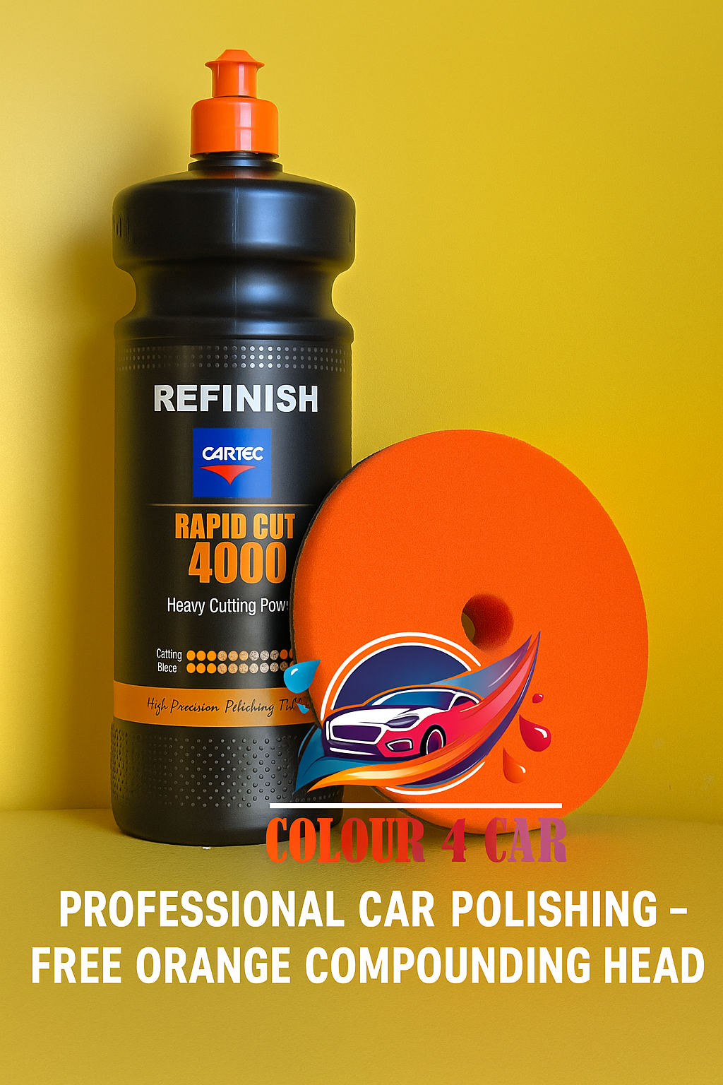 CARTEC RAPID CUT 4000 1KG + FREE ORANGE COMPOUNDING HEAD