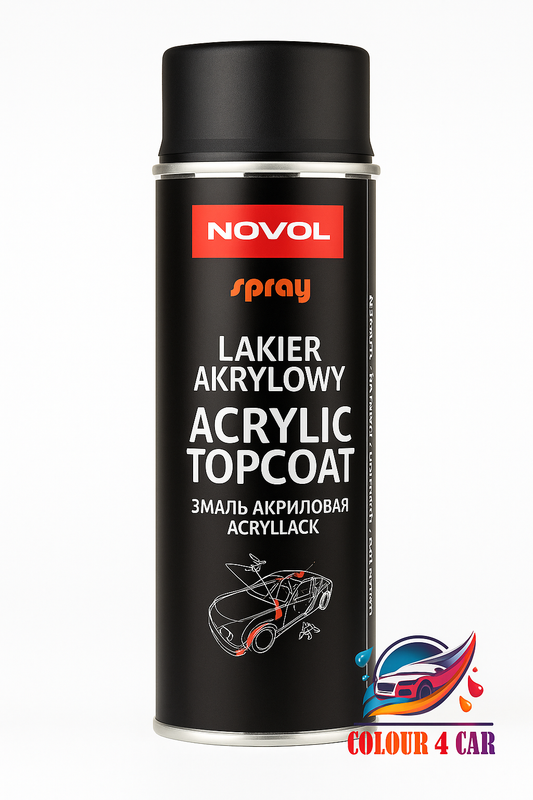 NOVOL spray ACRYLIC TOPCOAT BLACK MATT 500ML